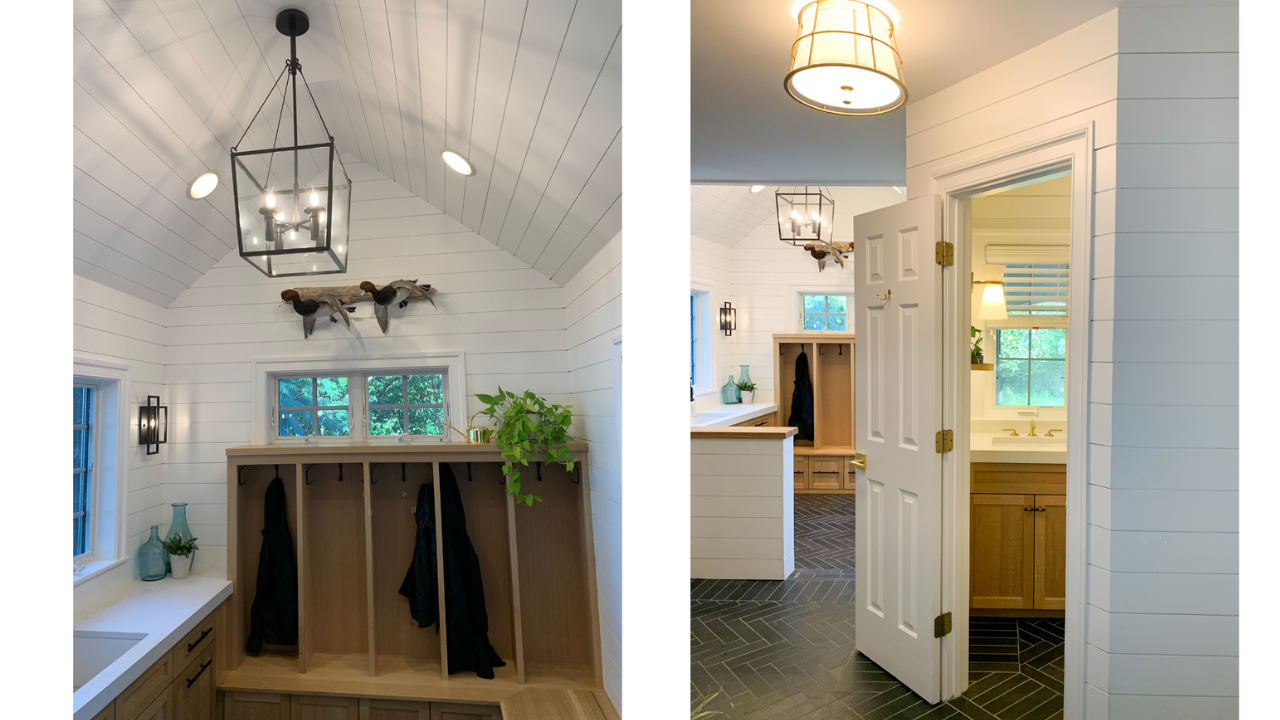 Common Thread Interiors design for Erin's mudroom in Chestertown Maryland