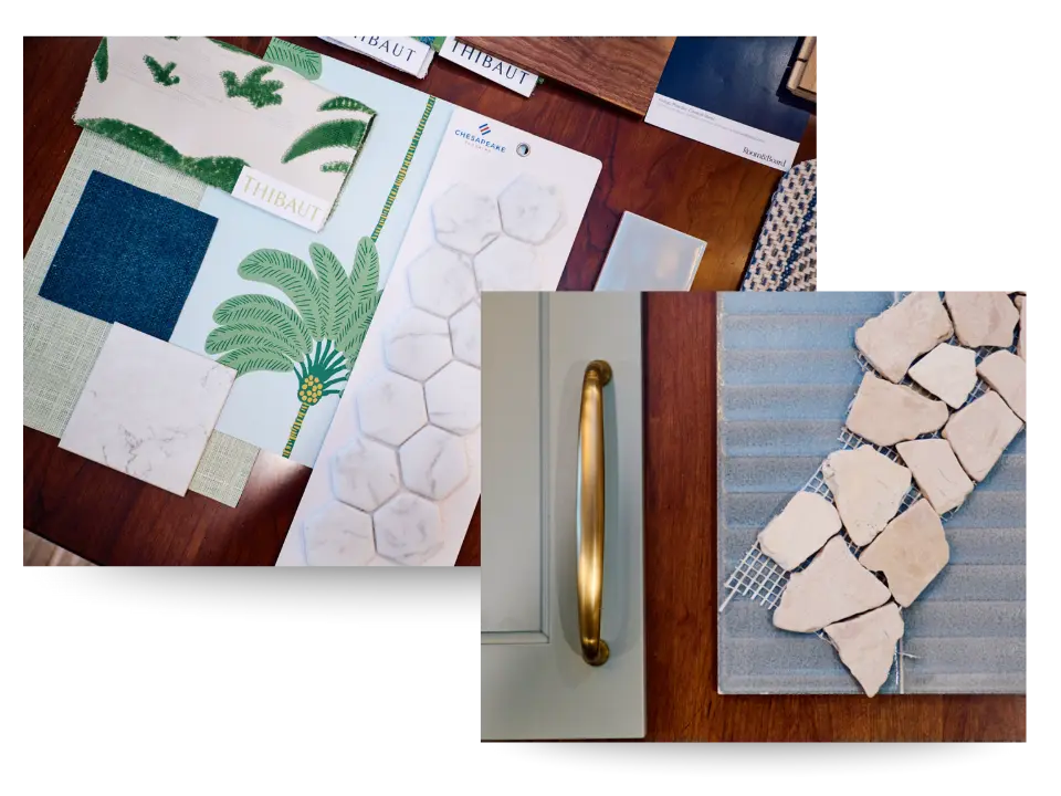 Up close of interior design accents